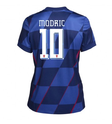 Kroatien Luka Modric #10 Replika Udebanetrøje Dame EM 2024 Kortærmet
